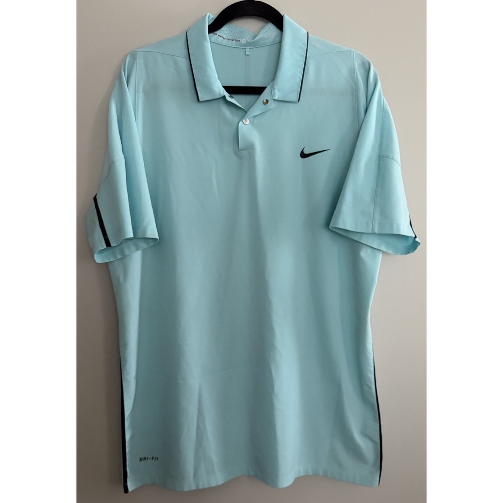 Tiger Woods Nike Shirt‎ Dri-Fit Polo Golf Performance Athletic Men's Size Large